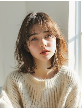 ルアナ 梅田店(Luana) 【Luana梅田】大人ミディアムボブ、ハニーブラウン