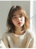 【Luana梅田】大人ミディアムボブ、ハニーブラウン