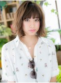 大人かわいいバレイヤージュ小顔外ハネボブc6志木20代30代40代
