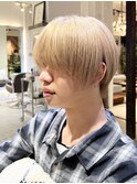 メンズウルフカット中性ウルフメンズライクマッシュウルフカット