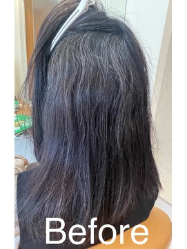 スリーク(SLEEK) SLEEK式髪質改善【縮毛矯正】　ビフォー内側