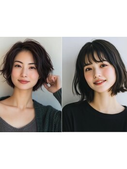 お客様の骨格やお顔立ち、ライフスタイルに合わせて、最適なヘアスタイルをデザインさせていただきます。