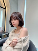 ロンド メリー 大宮(Lond merry) イメチェン外ハネボブ美髪ワイドバング/レイヤーカット顔周り