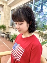 パークレーン アイス イヴェン(park lane ICI yeven)&nbsp;レイヤーパーマショートボブミディアムロングブリーチなしウルフ