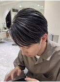 50代40代白髪ぼかしシルバーメッシュバレイヤージュ