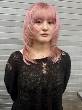 ロックス バイ マグ 松本(rocks BY MAG) 20代30代◎ハイトーンホワイトピンクレイヤーカット