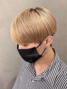 エルマーク 梅田(L-MARK) ダブルカラー/ブリーチ/ミルクティー/ヘアカラー/men's