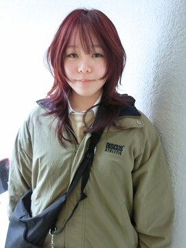 ノラ シブヤ(NORA) ★顔周りレイヤーカットハッシュカットシャギーカットウルフ暖色