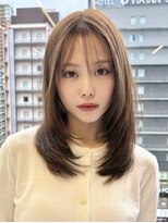 ルージュシー 堀江(RU10C)&nbsp;レイヤーカット/ブリーチなしダブルカラー/ベージュ【AI未使用】