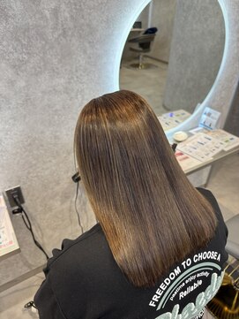 モアナ バイ ラナ 甚目寺店(MoanA BY LANA) 大人かわいい/ボブ/美髪/艶髪/ミルクティーベージュ/縮毛矯正