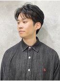 men's hair/ナチュラルセンターパート/シースルーウルフ/恵比寿