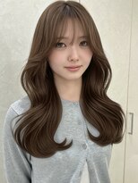 アイトーキョーエス 渋谷(AI TOKYO S)&nbsp;ヘーゼルブラウンブリーチなしダブルカラーレイヤーカット透明感