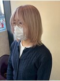 ミルクティーブロンド/ダークブルー/デジタルパーマ/千葉駅