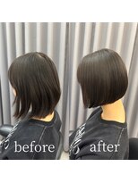 ヘアサロン ドットプラス 町田店(dot. plus)&nbsp;【中島日菜】ミニボブ/切りっぱなしボブ/顎ラインボブ/町田