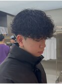 ボリュームを抑えた波巻きスパイラルマッシュ◎