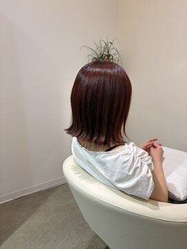 シプ 丸亀(sip) 暖色カラー　ボルドーカラー　ブリーチ無し　レッドカラー