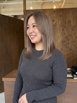 零秒女髪 千里丘店&nbsp;上品な大人女性の艶髪セミロングヘアカラー髪質改善美髪艶感