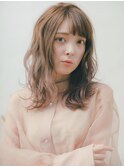 大人ガーリー 透明感ゆるふわフェミニンカール#くすみベージュ