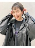 【早瀬忍　梅田中津】オン眉ショートボブ
