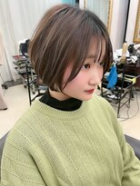 グランドライン(GRAND LINE)&nbsp;GRANDLINE 千崎聖太似合わせ丸みショートボブ　グレージベージュ