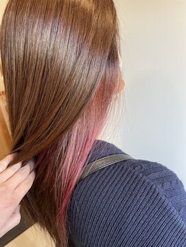 ラルジュヘアイコール(Large hair equal =) インナーピンクカラー