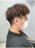 波巻きスパイラルツイストスパイラルパーママッシュメンズヘア