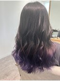 大人かわいいパープルグラデーションカラー