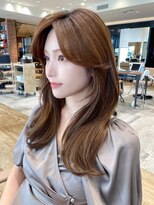 アフロート エル 大阪(AFLOAT L)&nbsp;黒髪/グレーベージュ/レイヤーロング/前髪パーマ