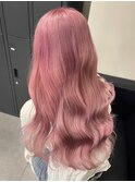 8993ベビーピンクカシスレッドハイトーンカラー韓国ワンホンヘア