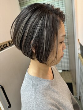 キューズ クラブ(cuz KLUB) 【cuzKLUB 】前下がりボブ×ハイライトカラー 池袋