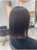 外はねボブ　ぱっつんボブ　切りっぱなしボブ