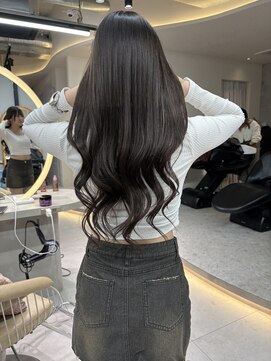 ロンドメリア 天神大名店(Lond Melia) ★ミディアムヘア暗めカラーグランマッシュデザインカラー艶髪★