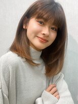 ユアーズヘア 神楽坂はなれ店(youres hair)&nbsp;ミディアム/レイヤー/ダークアッシュ/メルティカラー