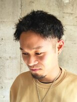 アルフレッド 平針店(alfRed)&nbsp;ツイストピンパーマ　刈り上げ　ツーブロックマッシュ　黒髪束感