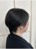 白髪ぼかしコンパクトショートカット