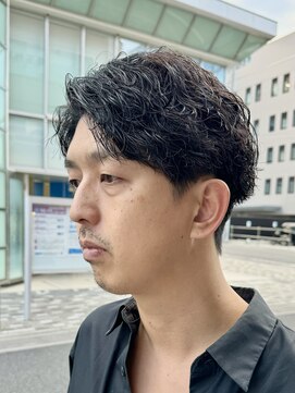 オーガニック アトリエ 大宮(organic+atelier) 波巻きパーマメンズマッシュセンターパートツイストパーマウルフ