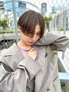 フォト 新宿三丁目(foto) デジタルパーマレイヤーカット顔周り前髪ショートボブ/新宿