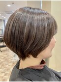 白髪ぼかしカラー白髪ぼかしハイライト大人ショート30、40、50代