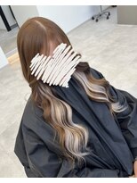 ラピステン 福岡天神 大名店(Lapis) 10代・20代/ハイトーン/インナーエクステ/ベージュ×ブラウン