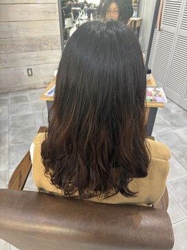 コテ巻き風パーマ