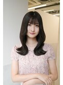 内巻きミディアムレイヤーカット