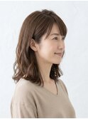 【30代40代◎】ふんわりミディアムレイヤー×潤い艶ブラウン