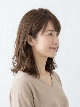 と和×美髪クリニック 巣鴨店 【30代40代◎】ふんわりミディアムレイヤー×潤い艶ブラウン