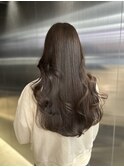 ミルクティーブロンドダークブルーデジタルパーマ原宿