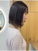 ボブ/縮毛矯正/グレージュ/北千住