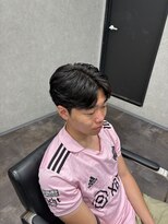 メンズサロンドットリアン(dot. lien)&nbsp;センターパート毛流れパーマニュアンスパーマ