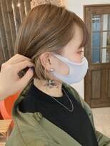 ファム 札幌大通(fam)&nbsp;小顔似合わせデザインカラー切りっぱなしボブ◎秋カラー