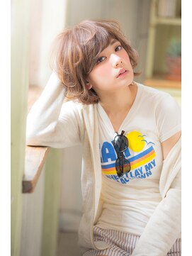 アリエッタ(aRietta) 【aRietta】前髪厚めバングの揺らぐ外人カール/くすみグレージュ