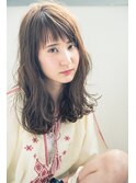 透け感カラー×シースルーウェーブ