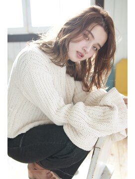 クレドガーデン 柏(CRED GARDEN) ミルクティーブラウン☆グレージュ鎖骨ミディアムくびれヘア☆柏